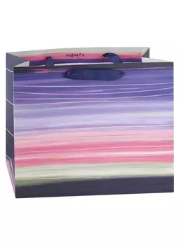 Пакет А4 26*32*12 "Цветные полосы" нейтр., бум.,