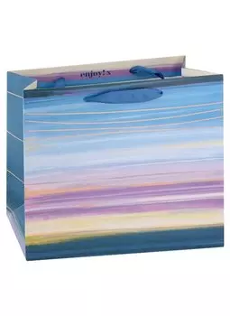 Пакет А4 26*32*12 "Разноцветные линии" нейтр., бум.