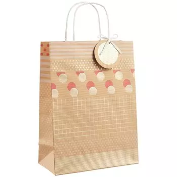 Пакет А4 30*22*11 Dots and Lines жен., крафт