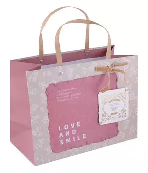 Пакет А4 32*25.5*15 "Gray flouers" жен., бум.мат.ламинат