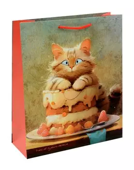 Пакет А4 32*26*10 "Чувиляева. Sweet cat. Basic" нейтр. бум.мат.ламинат