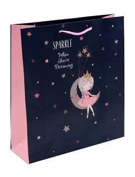 Пакет А4 32*26*10 "Принцесса на месяце. Basic" дет., бум.мат.ламинат