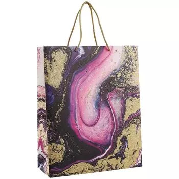 Пакет А4 32*26*10 "Purple marble" нейтр. бум.мат.ламинат