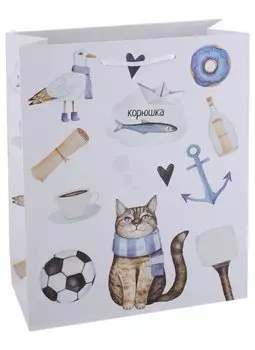 Пакет А4 32*26*10 СПб "Вам привет из Петербурга" , бум.мат.ламинат