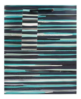 Пакет А4 32*26*12,5 "Полосы синие" нейтр. бум.мат