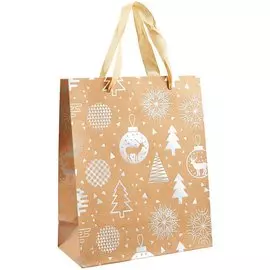 Пакет А4 32*26*12,5 "Surprise" Новый год, бум.мат.