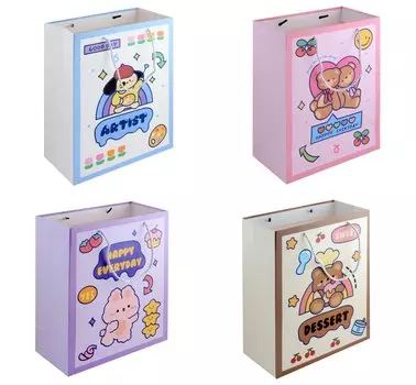 Пакет А4 32*26*12 "Funny day" дет., бум.мат.ламинат, ассорти