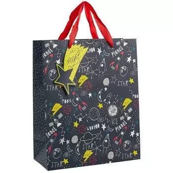 Пакет А4 32*26*12 Космос граффити нейтр., бум.мат.ламинат