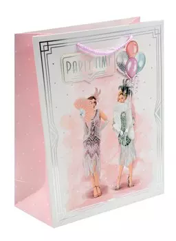 Пакет А4 32*26*12 "Party time" жен.,бум.мат.ламинат