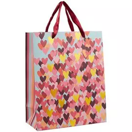 Пакет А4 32*26*12 "Color Hearts" жен., бум.мат.ламинат