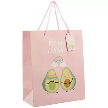 Пакет А4 32*26*13 Весёлые авокадо жен., бум.мат.ламинат, ассорти