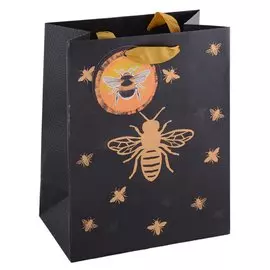 Пакет А5 18*23*10 "Золотая пчела" нейтр., бум., мат.пленка, тиснение, тег