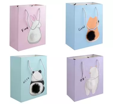 Пакет А5 19,5*25*24,5 "Cute flowers" дет., бум.мат.ламинат, ассорти