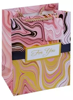 Пакет А5 23*18*10 "Golden marbel", жен., мат. ламинат, Kairui