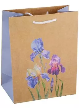 Пакет А5 23*18*10 "Ирисы" жен., крафт