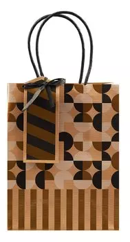 Пакет А5 23*18*10 "Круги и полосы" нейтр., крафт