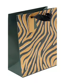 Пакет А5 23*18*10 "Принт Зебра" нейтр., бум.мат.ламинат