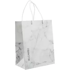 Пакет А5 23*18*10 "Серый мрамор" нейтр., бум.мат.ламинат