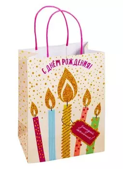 Пакет А5 23*18*10 "Свечи",нейтр.,бум.мат.ламинат