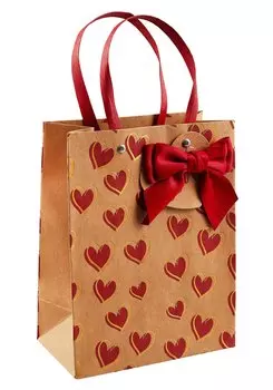 Пакет А5 23*18*10 "Серце" жен., крафт