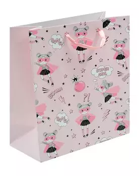 Пакет А5 23*18*10 "Super girl" дет., бум.мат.ламинат