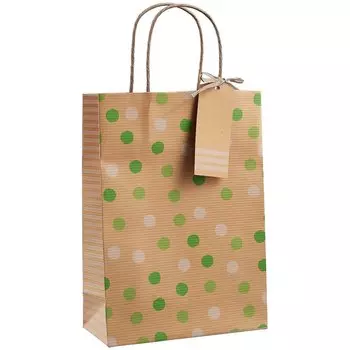 Пакет А5 25*18*8 Рolka dot нейтр., крафт