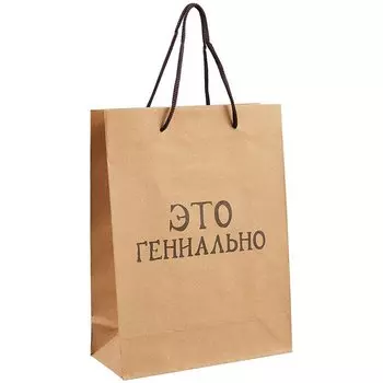 Пакет А5 "Это гениально" крафт, нейтр.