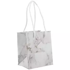 Пакет А6 12*10*8 "Серый мрамор" нейтр., бум.мат.ламинат