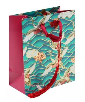 Пакет A6 14*11*6.5 "Журавли" жен., бум.мат.ламинат