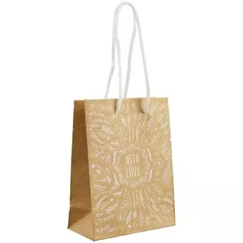 Пакет А6 "WITH LOVE" крафт, женск.