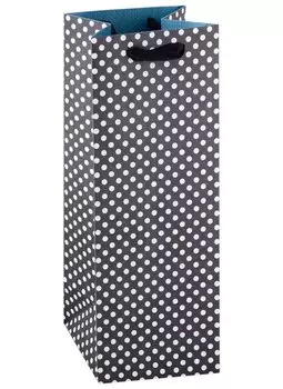 Пакет бутылочный 34*12,5*11 "Горошек" бум.мат.ламинат