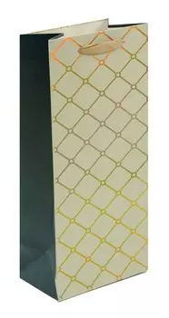 Пакет бутылочный 34.5*12.5*10 "Ромбики" бум.мат.ламинат