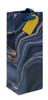 Пакет бутылочный 34,5*12,5*10 "Мрамор" бум.мат.ламинат