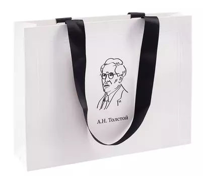 Пакет подарочный А4 "Цитаты. Толстой А.Н." горизонт., нейтр., Bookvalno