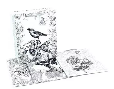 Пакет подарочный бумажный А4 32*26*12.5 "Наброски", жен., мат. ламинат, Kairui