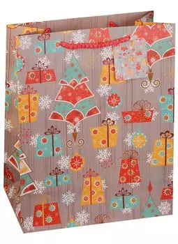 Пакет подарочный бумажный А4 "Winter style", Новый год