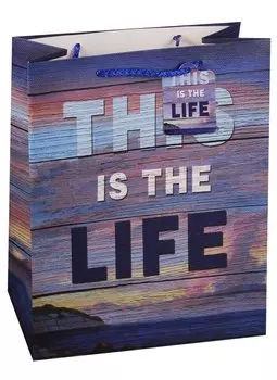 Пакет подарочный бумажный А4 "This is the life", нейтральный
