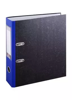 Папка архивная 70мм А4 син."мрамор", картон, металл.окант.