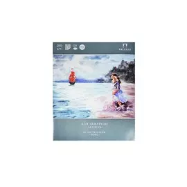 Папка для акварели А3 10л "Ассоль" тиснен."Лен" палевый, 260г/м2, Гознак