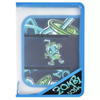 Папка для труда А4 1отд. "ЗОМБО БАНКА" полипропилен, молния, внутр.разделитель с держателями