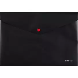 Папка-конверт A4 на кнопке "Matt Black Line" пластик, цв.кнопка, Erich Krause