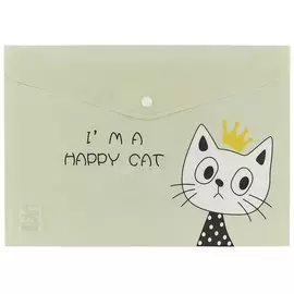 Папка на кнопке «I am a happy cat», А4