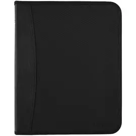 Папка на молнии 2отд. А4 350*282*33мм пласт., 4 кармана, бизнес-класс, черная