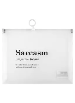 Папка на молнии А5 "Sarcasm (словарь)" с расширением, пластик