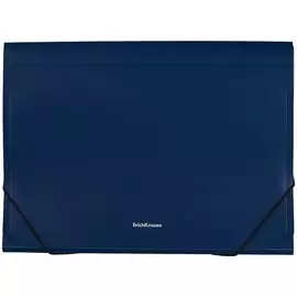 Папка на резинке А4 12отд. "Matt Classic" пластик, синий, Erich Krause