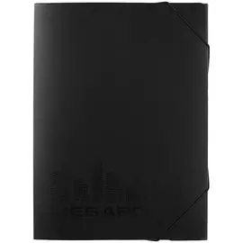 Папка на резинке А4 "MEGAPOLIS" 30мм, пластик, черный, Erich Krause