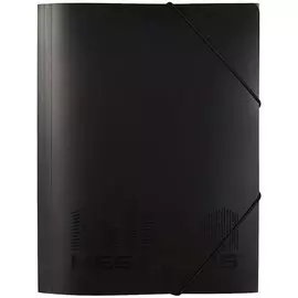 Папка на резинке А4 "MEGAPOLIS" пластик, черный, Erich Krause