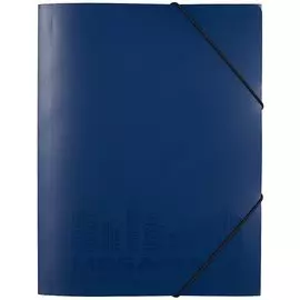 Папка на резинке А4 "MEGAPOLIS" пластик, синий, Erich Krause