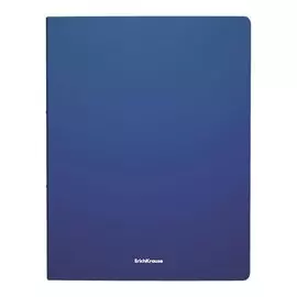 Папка с бок. прижимом А4 "Matt Classic" пластик, синяя, ErichKrause