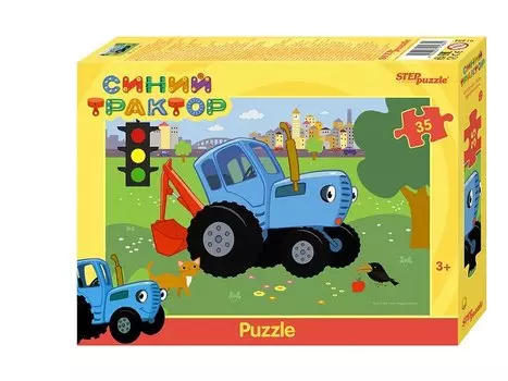 Пазл 35 "Синий трактор" (Биг Папа)